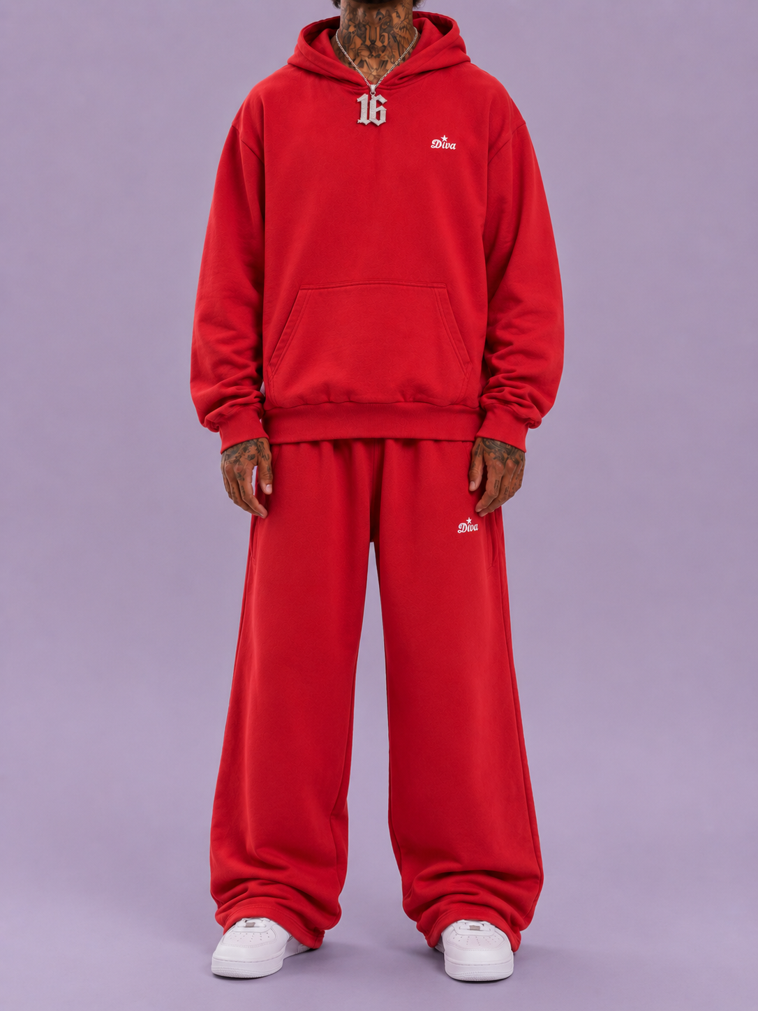 Basic logo Sweatsuit (Red)