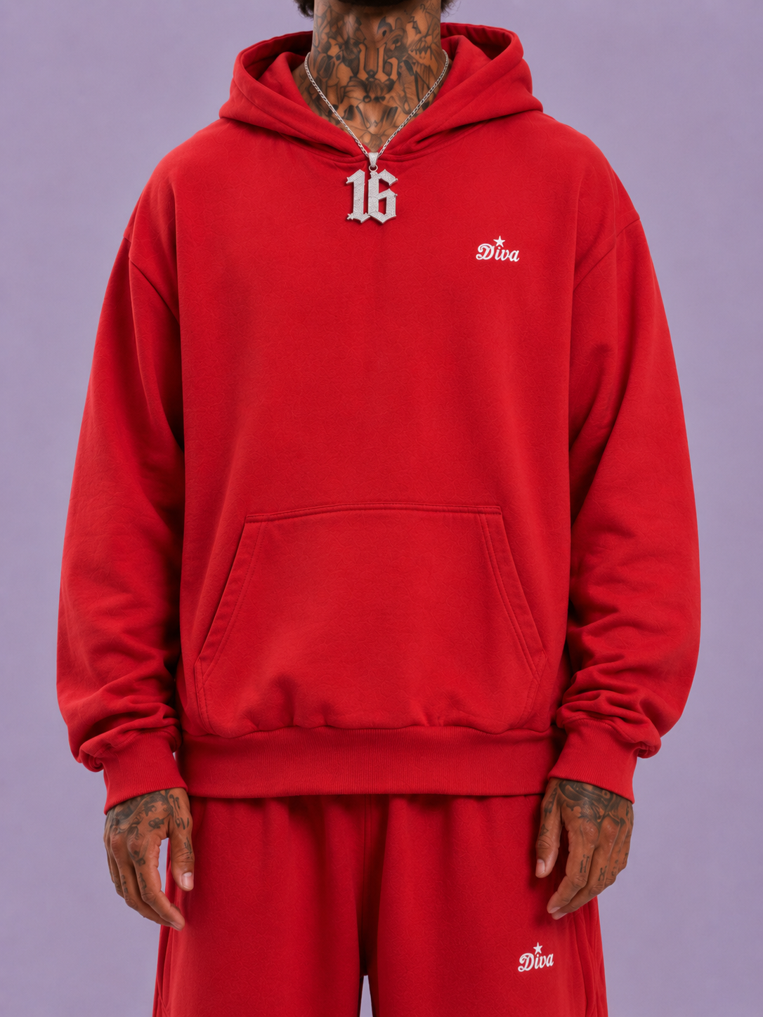 Basic logo hoodie (Red)