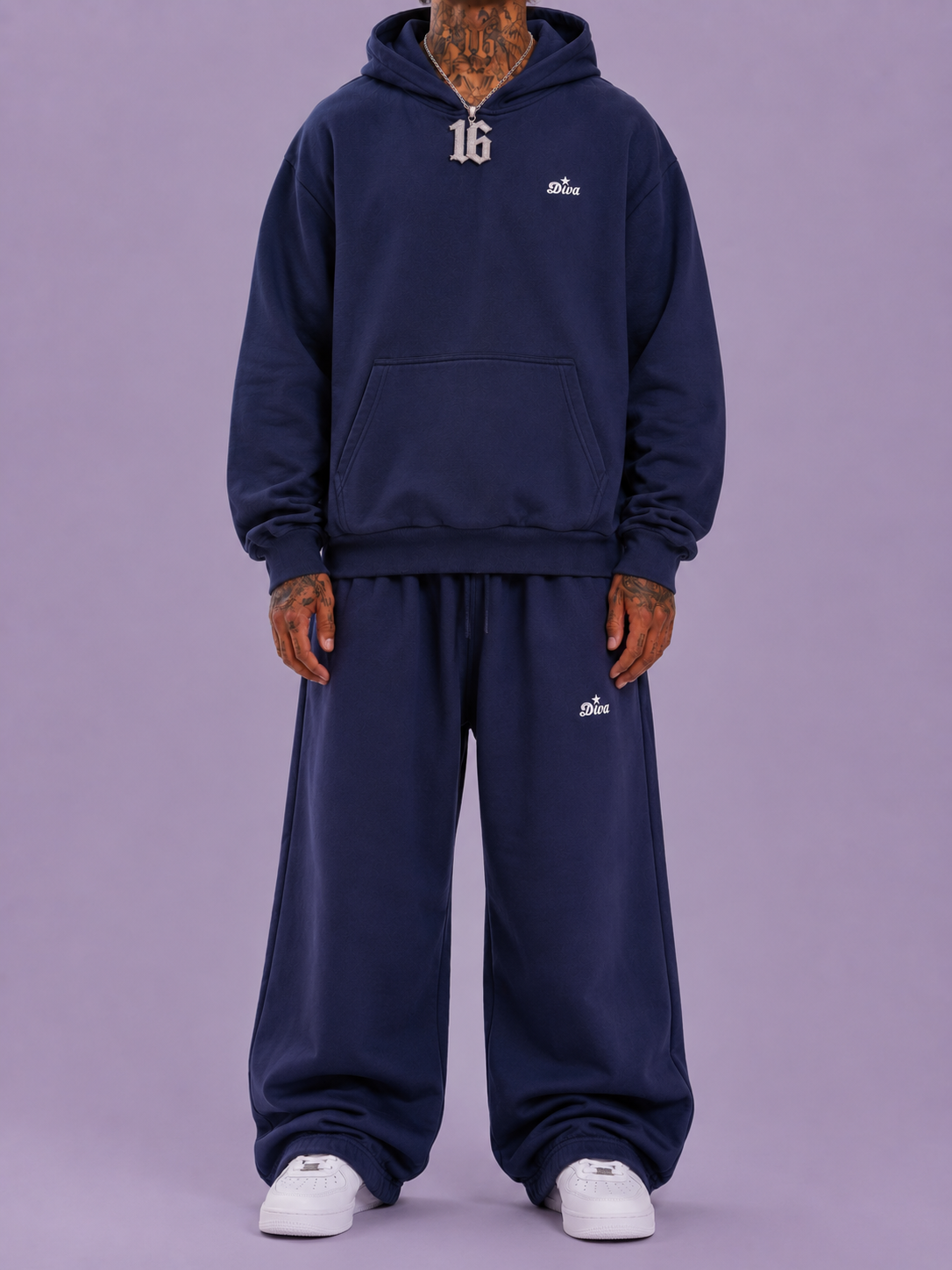 Basic logo Sweatsuit (Navy)